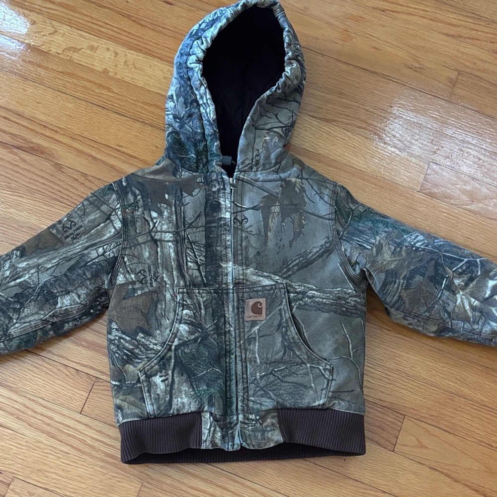 Carhartt Realtree Camo Hooded Jacket in Brown and Green